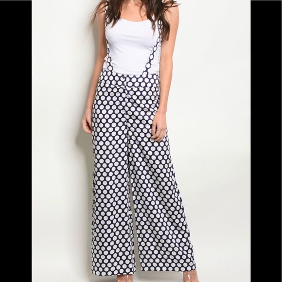 En Creme Pants - Polka Dots Overall Pants